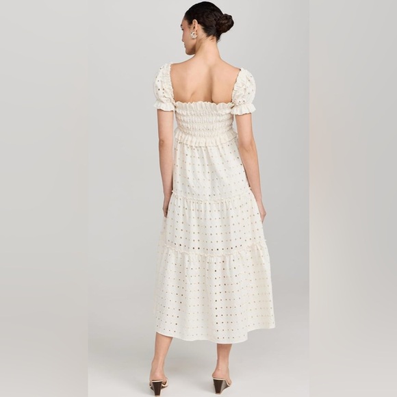 NWOT O.P.T Eyelet Bobi Midi Dress. Size L - Picture 6 of 12